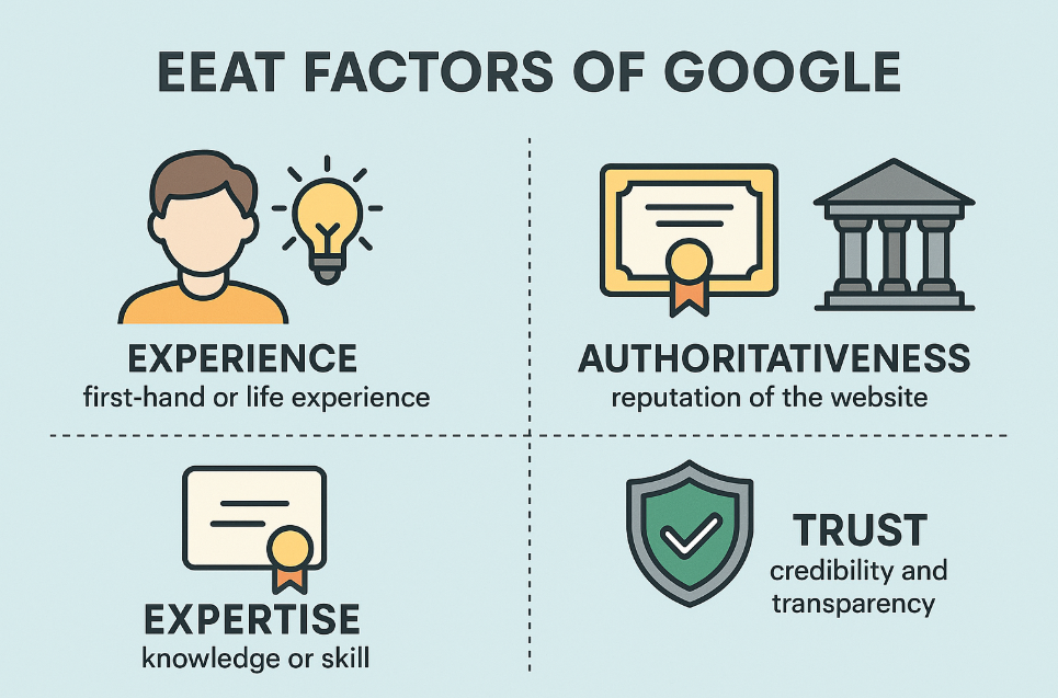 E-E-A-T (Experience, Expertise, Authoritativeness, Trustworthiness)